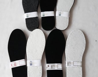 Herren Filz Einlegesohlen für Hausschuhe, Filzsohlen mit Löcher, gehäkelte rutschfeste Einlegesohlen, Herren Größe Filz Einlegesohlen für Schuhe