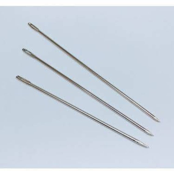 Long Thick Packing Needles, Stainless Steel Sewing Needles, Needles for  Leather, Large Eye Needles, Tapestry Easy Thread Passes Needles 