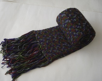 knit scarf in dark colors Knitted long Mens Scarf, Chunky scarf men, valentines day gifts for men