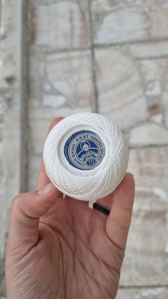 handmadeオーダー生地Ａ 100% Mercerized Cotton Lace Thread, Size 70, Crochet Yarn - Etsy