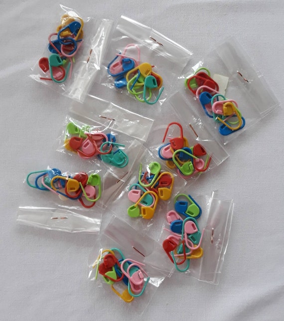 10 25 50 100 Pcs Removable Stitch Markers, Plastic Row Counters, Knitting  Crochet Locking Marker, Markers Points or Laps, Safety Nappy Pins 