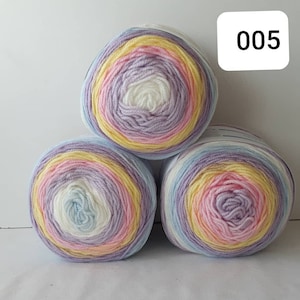 3 skeins Madame Zimbul Cake yarn, sweet roll yarn 150 gr, rainbow cake yarn, Blanket shawl Crochet Knitting Yarn, knitting Cake yarns