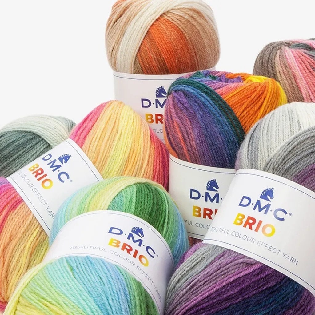 DMC Brio Dk Wool Yarn, Rainbow Yarn 400 401 402 403 407 409