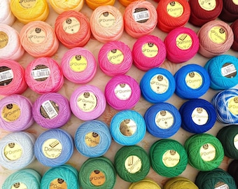 Domino Cotton Perle size 12, cross stitch cotton perle, floss thread for crossstitch, cotton lace thread