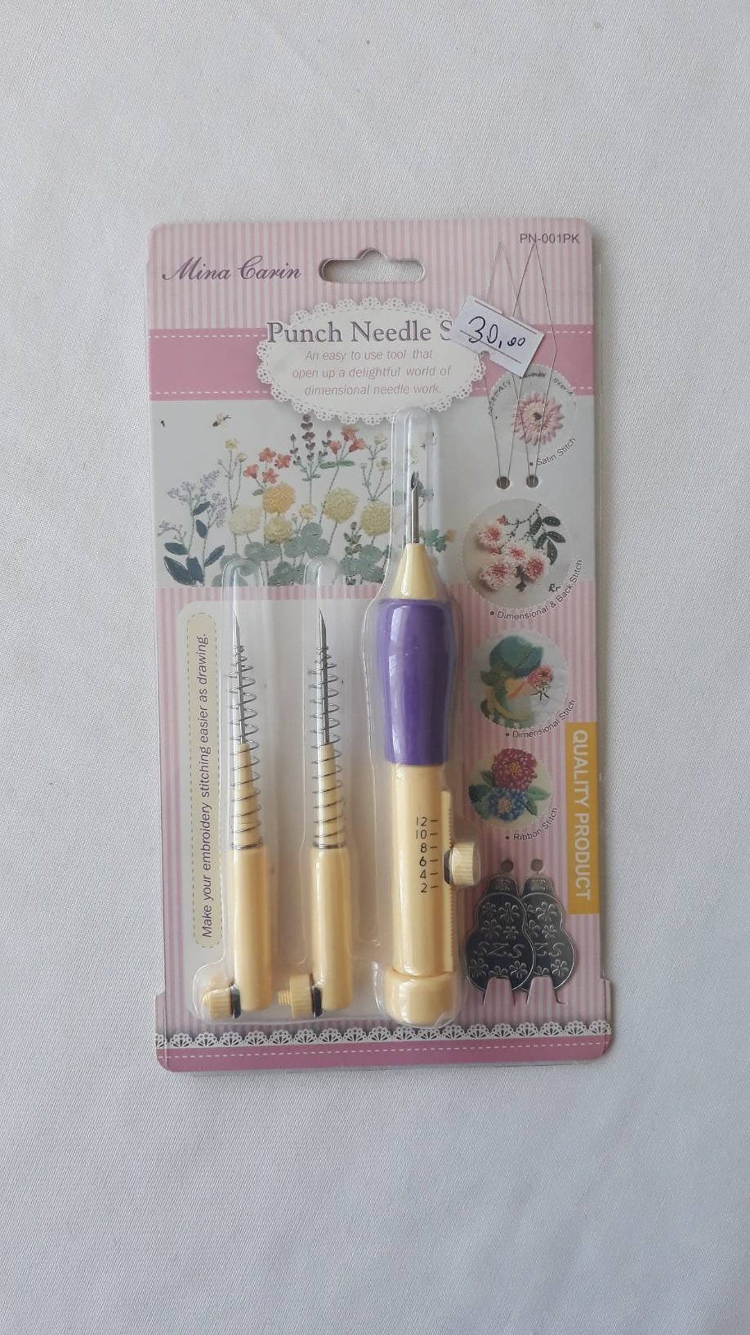 MIUSIE DIY Embroidery Pen Set Knitting Sewing Tool Kit Punch Needle  Stitching 1.3 mm 1.6mm