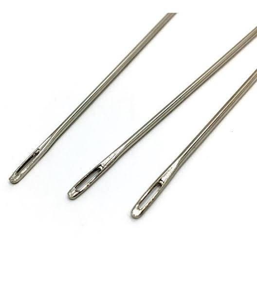 55pcs Hand Sewing Needles Set Stainless Steel Iron Silver Eye Needles Self Threading Household Diy Craft
