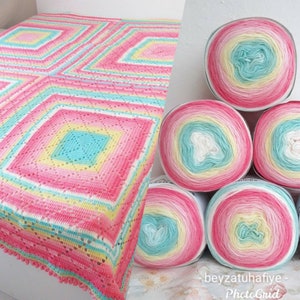 Lion brand Mandala Cake yarn, sweet roll yarn 150 gr, rainbow cake yarn, baby Blanket shawl Crochet Knitting Yarn, Caron Cake Katia cake