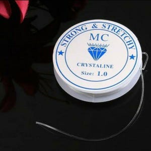 Clear nylon elastic stretchy beading cord 1 mm thickness elastic thread, Clear Jewellery Beading Wire, Stretchy for Making Bracelet Necklace