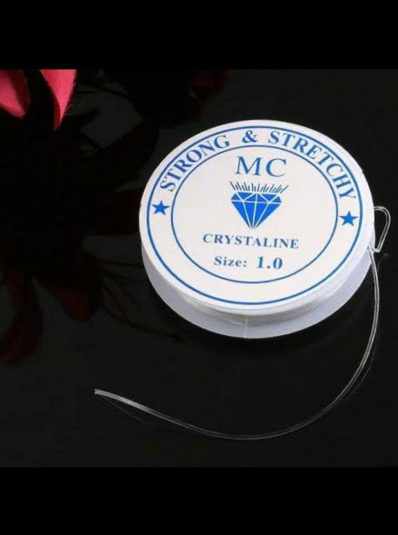 Clear nylon elastic stretchy beading cord 1 mm thickness elastic thread, Clear Jewellery Beading Wire, Stretchy for Making Bracelet Necklace