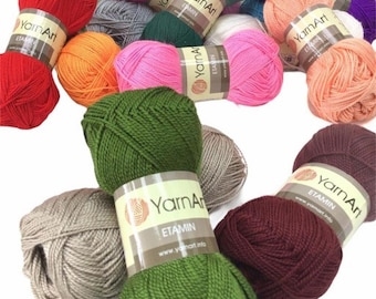 Yarnart etamin Embroidery thread, embroidery yarn, cross stitch cotton perle, floss thread for cross stitch, Needlepoint Thread