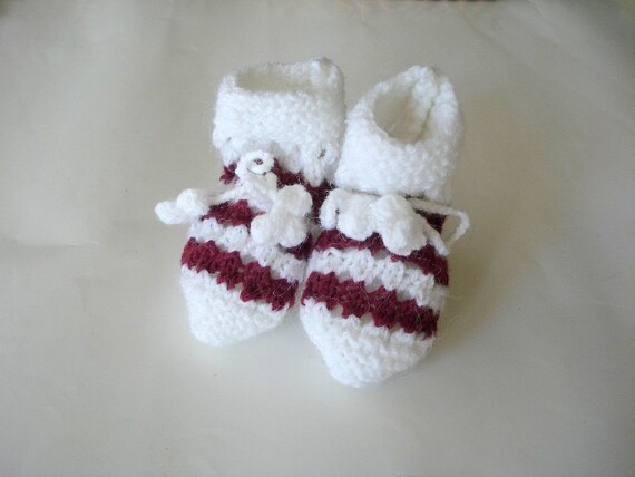 Baby Boys Shoes Infants Handmade Woollen Knitted Crochet Car Booties 0-9 Months