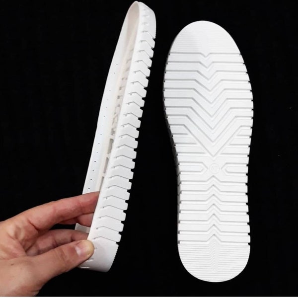 Perforated White Sneaker Shoe soles for crochet shoes, soles for slippers, white Soles for crochet shoes size 39 40