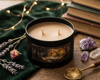 Handgegoten Woodland Vanillekaars met dubbele lont – Warm Aroma Huisgeur