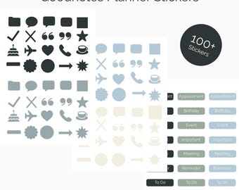 Minimal Planning Digital Planner Stickers Pack for Goodnotes Planners, Journals, and Notebooks (Digital Download)