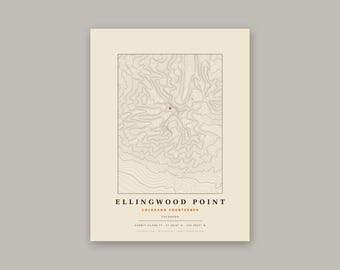 Ellingwood Point Topographic Print | Colorado 14er Wall Art Map | Choose Your Edition