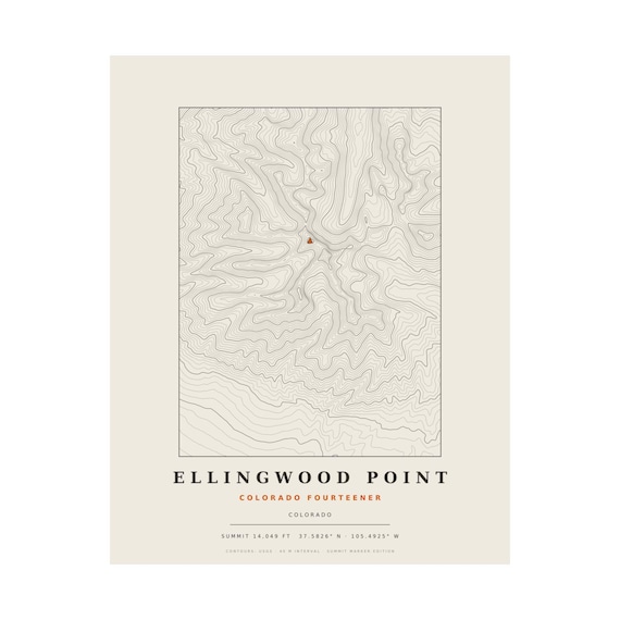 Ellingwood Point topographic map print