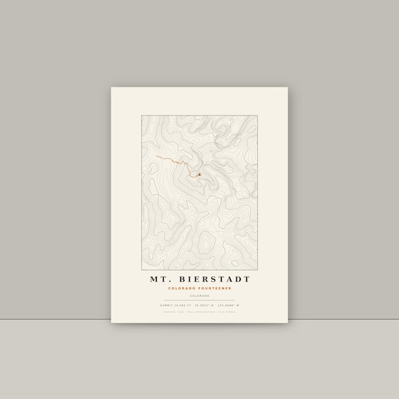 Bierstadt topographic map print