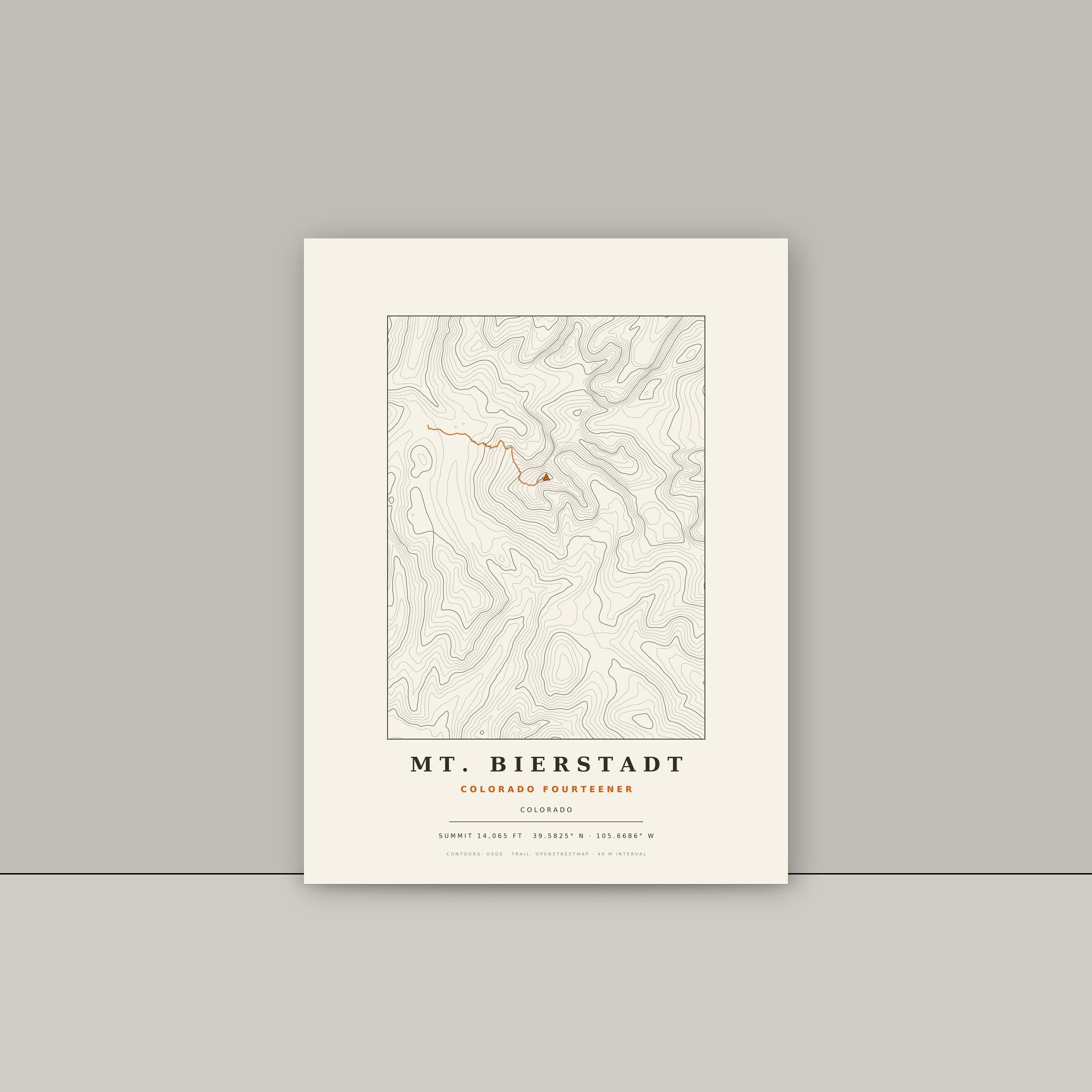 Bierstadt topographic print