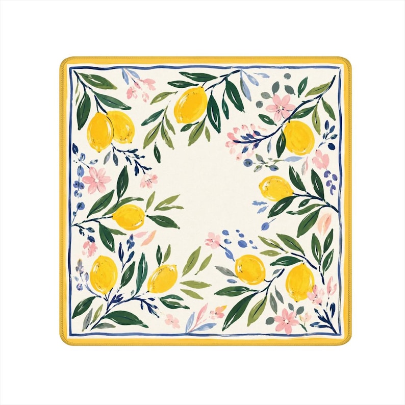 Yellow Lemon Mahjong Mat