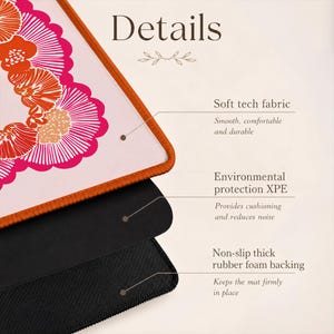 pink floral mahjong mat