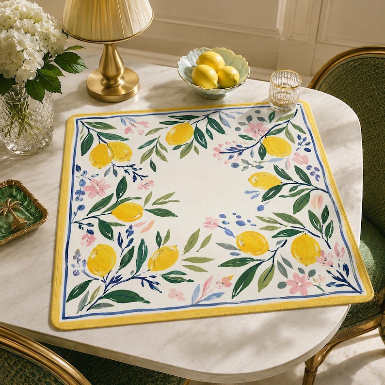 Yellow Lemon Mahjong Mat