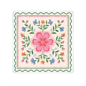 Pink Floral Mahjong Mat