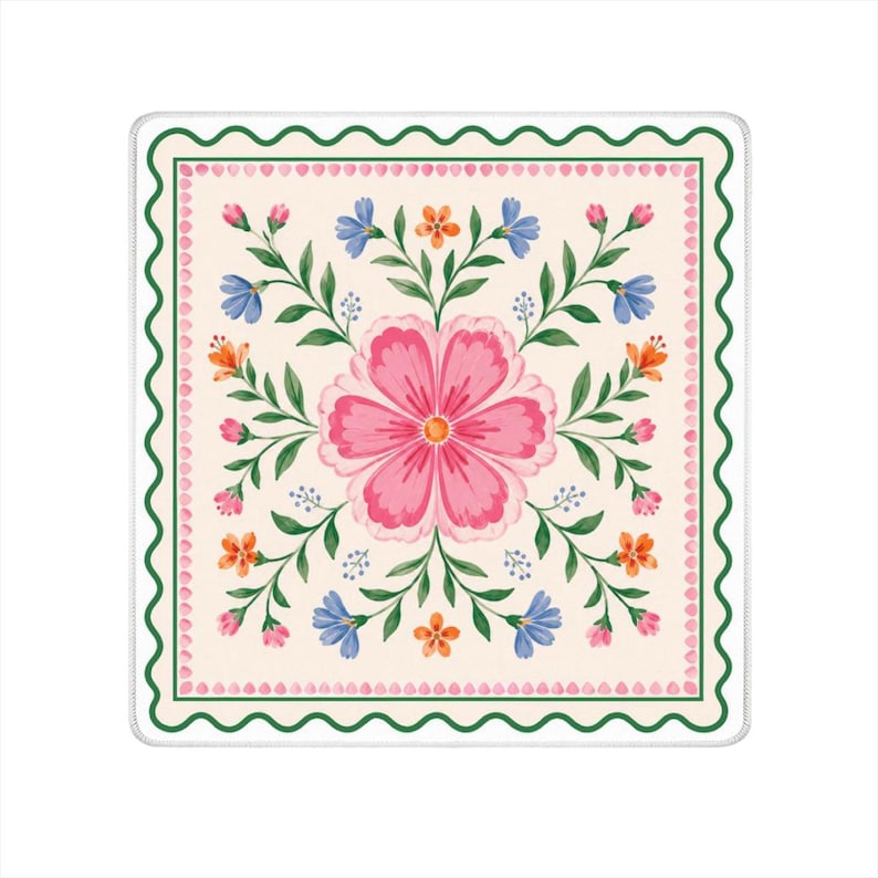 Pink Floral Mahjong Mat