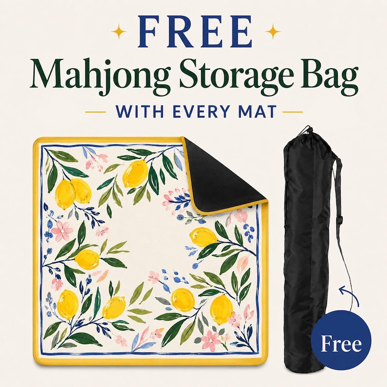 Yellow Lemon Mahjong Mat