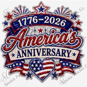 1776 - 2026 Patriotic Sequin Patch