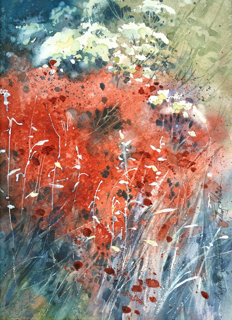 California Wildflowers Print of Original Watercolor by Cathy Johnson Etsy