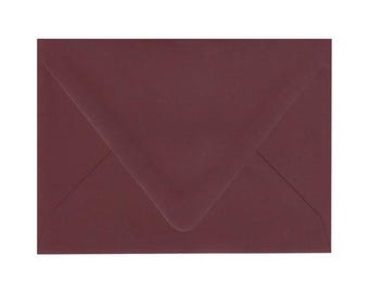 CLARET Wine Red Matte Smooth Premium Envelopes in A7, A7+, A7++, RSVP (4 Bar), A2, A6, A8, A9 & Square Envelope Sizes