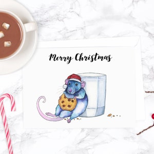 Ratte Weihnachtskarte Lustige Weihnachtskarte Lustige Weihnachtskarte Set Weihnachtskarte Set Lustige Weihnachtskarte Weihnachtsplätzchen Weihnachtskarte