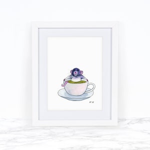 Watercolor Rat Painting, Anthropomorphic Pet Rat Art Print, Whimsical Animal Art Print, Kitchen Art Print, Whimsical Art Print Kitchen Decor