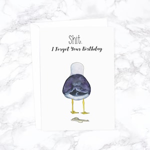 Shit, ik ben je verjaardag vergeten - Late verjaardag Late verjaardag Gemiste verjaardag Grappige verjaardagskaart Beste vriend cadeau Onbeleefde verjaardagskaart