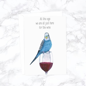 Wine Birthday Card Wine Best Friend Card Funny Birthday Card Boyfriend Birthday Animal Birthday Card Old Cute Birthday Card Funny