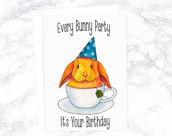 Funny Birthday Card, Funny Girlfriend Birthday, Card For Her, Best Friend birthday Card Friend Bunny Birthday Card Cute Birthday Card