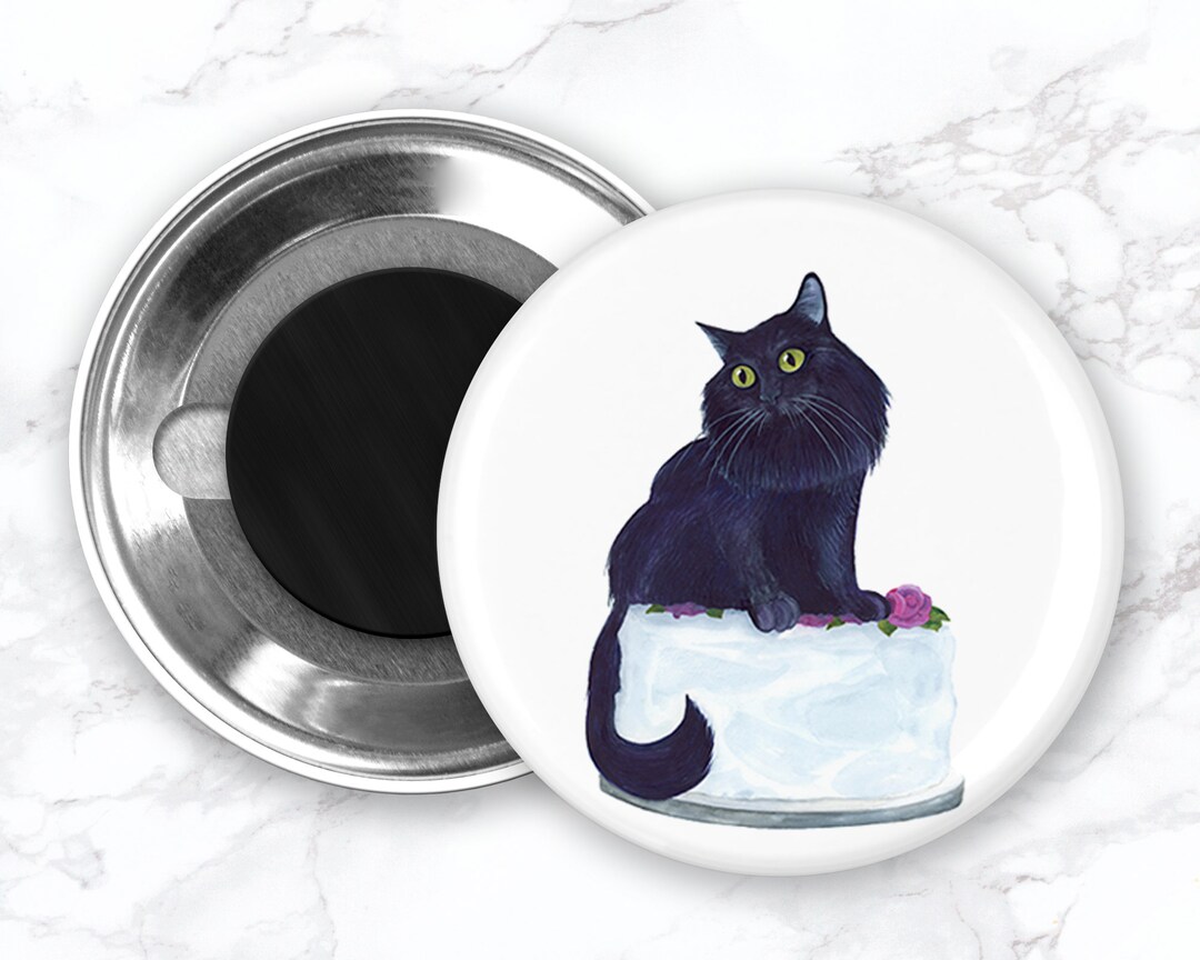 Black Cat Magnet Cat Fridge Magnet Cake Magnet Refrigerator - Etsy