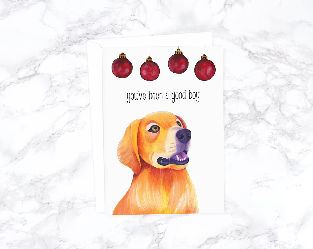 Funny Christmas Card, Dog Christmas Card, Funny Holiday Card Best ...
