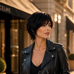 Sloane | Short Black Textured Pixie Wig | Layered Black Shag Wig | Modern Everyday Wig | Soft Glam Collection
