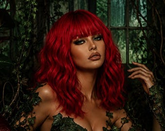 Nightshade // Poison Ivy Inspired Red Villain Wig