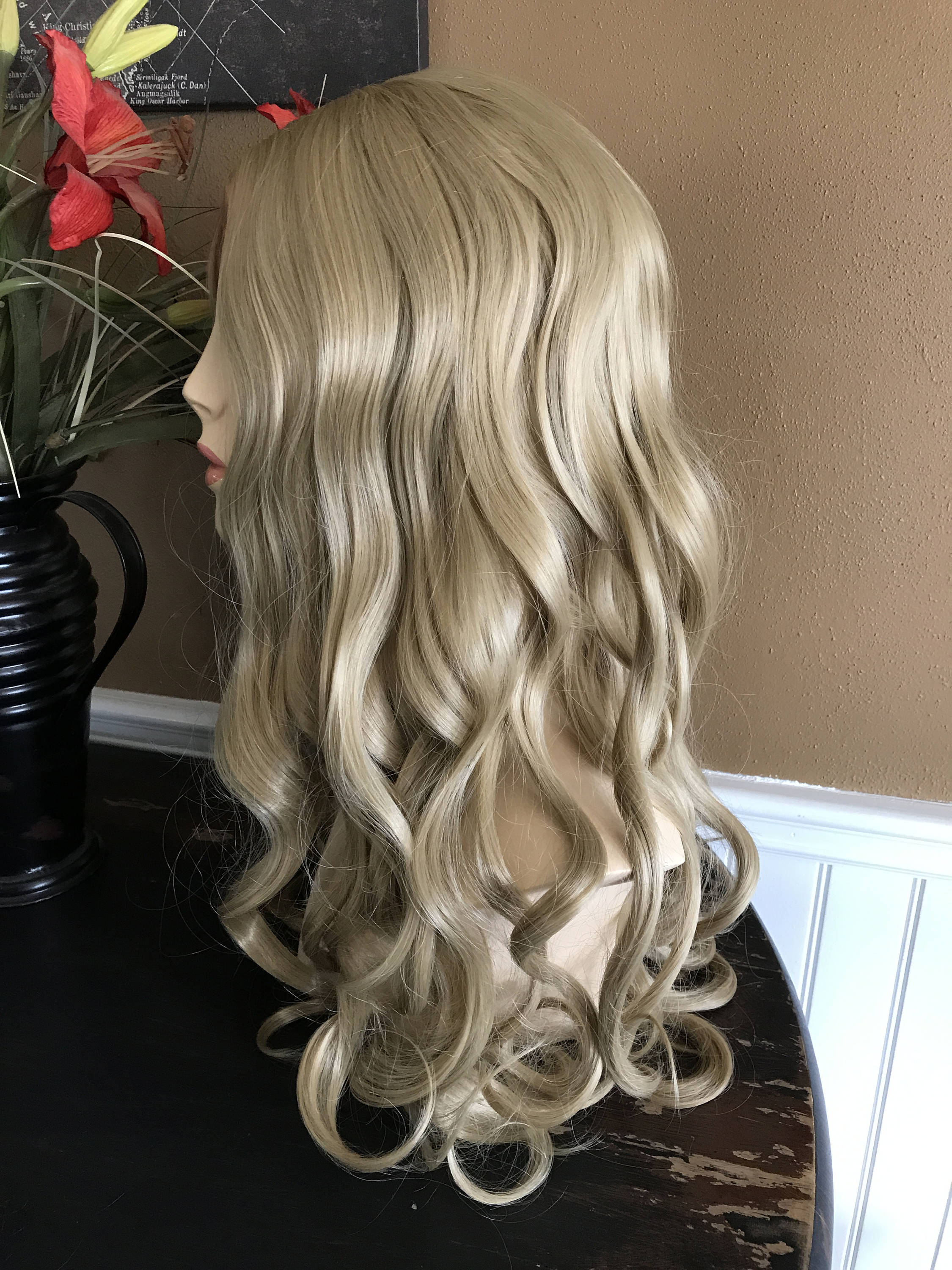 Cinderella // Blonde full synthetic wig Etsy