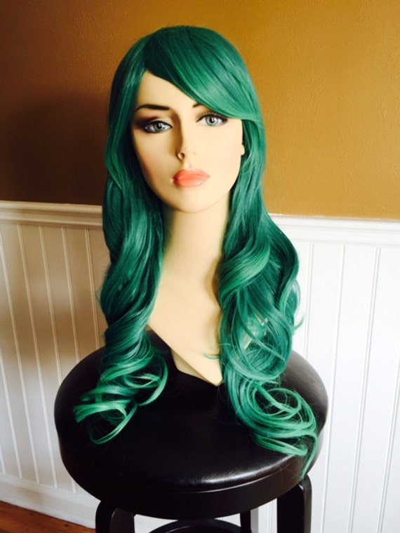 Ladies Quality Synthetic Wigs St Patricks Day Paddys Green Short Long Mermaid