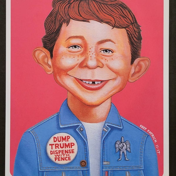 Alfred E Neuman 8.5" x 11" Digital Print on Cardstock