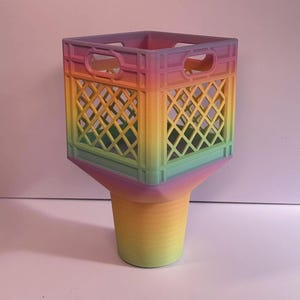 3D Printed Milk Crate Cup Holder Basket | Car Organizer image 11