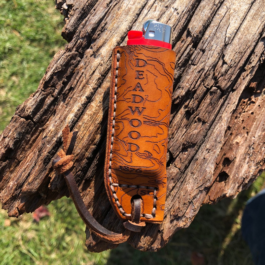 Deadwood Leather Lighter Holder Etsy
