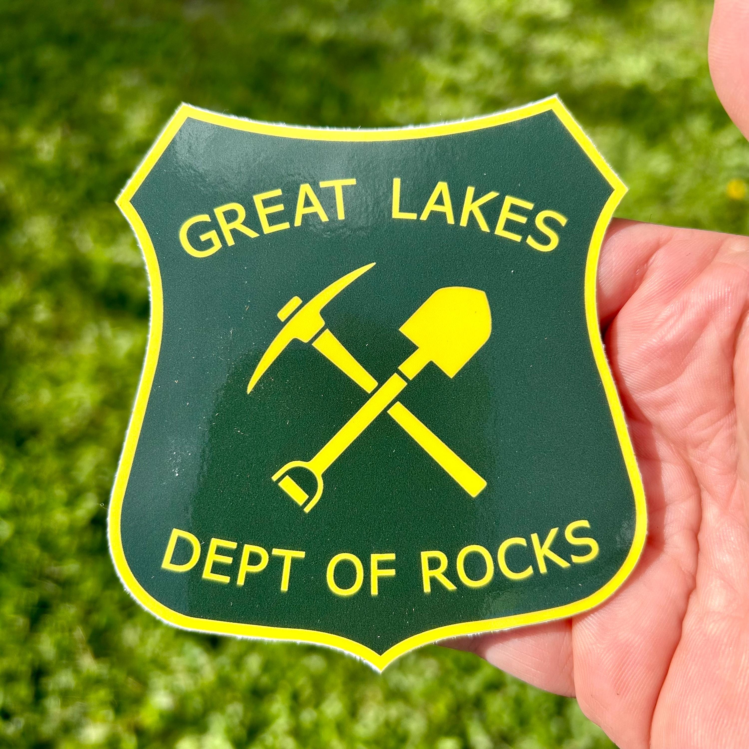 My Department Rocks Great Lakes Dept. of Rocks Vinyl Sticker - Parody Forest Service Logo ...