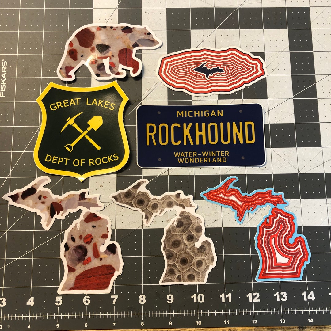 Michigan Sticker Pack Great Lakes Stickers Etsy