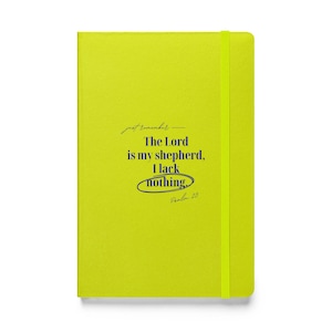 Cuaderno Salmo 23, Diario Devocional de Tapa Dura, Regalo Religioso para Mujer, Libreta para Oración, Regalo Inspirador para Escritura