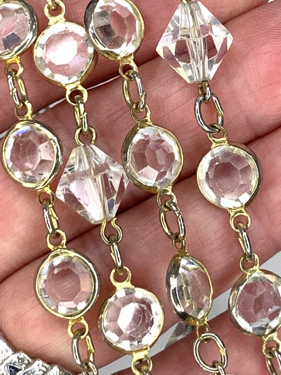 Vintage Bezel and Bicone  Crystal Necklace Set in… - image 4
