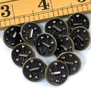 Antique Cut Steel and Brass Buttons